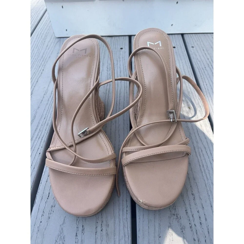 Marc Fisher Chunky Heel Strappy Sandals Women’s Size 10